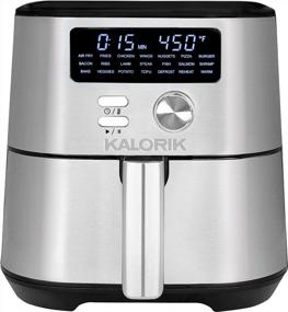 img 4 attached to Enjoy Healthy & Delicious Cooking With The Kalorik MAXX® Digital Air Fryer - 7-In-1 Oilless Fryer With 21 Smart Presets, LED Display And Nonstick Basket - Recipe Book Included!