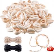 tuparka 50pcs spiral shell beads white beach seashells cowrie shell charms for diy jewelry making or deco crafts logo