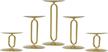 set of 5 smtyle gold iron candle holders with 3.5" diameter - ideal for round pillar led candles and candelabras logo