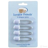 🧷 luvable friends set of 4 diaper pins in blue (discontinued by manufacturer) logo