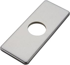img 4 attached to Stainless Steel Sink Hole Cover For Kitchen Or Bathroom - Greenspring 6-Inch Brushed Nickel Deck Plate For 4" Holes, Vanity, Square Escutcheon, And Single Hole Mixer Taps