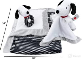 img 2 attached to 🐶 Animal Adventure® Peanuts® Snoopy 3-Piece Baby Bundle with Rattle, Lovie, Pacifier Clip, and 30&#34; x 40&#34; Blanket