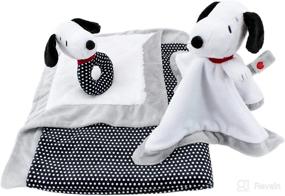 img 4 attached to 🐶 Animal Adventure® Peanuts® Snoopy 3-Piece Baby Bundle with Rattle, Lovie, Pacifier Clip, and 30&#34; x 40&#34; Blanket