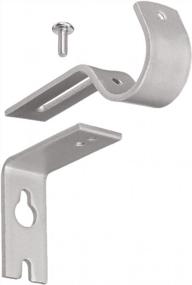 img 3 attached to 3PCS Adjustable 1-Inch Curtain Rod Bracket - VinBee Pewter Finish