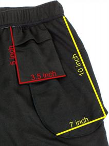 img 1 attached to Men'S B2BODY Shorts With Invisible Zipper Pockets, Hidden Stash & Elastic Waist Drawstring 10”
