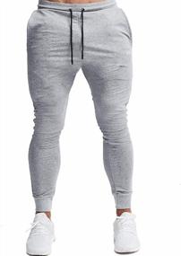 img 1 attached to Stay Comfortable And Stylish During Workouts With WATERWANG Men'S Slim Jogger Pants - Perfect For Running, Exercise And Gym Sessions!