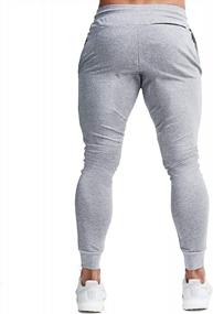 img 2 attached to Stay Comfortable And Stylish During Workouts With WATERWANG Men'S Slim Jogger Pants - Perfect For Running, Exercise And Gym Sessions!