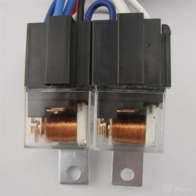 img 2 attached to 🚚 Enhance Your Truck's Headlight Performance with [ALL STAR TRUCK PARTS] 4-Headlight Relay Wiring Harness and H4 Headlamp Light Bulb Ceramic Socket Plugs Set