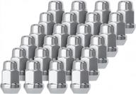 set of 24 dpaccessories d3118-ht-2305 chrome 14x1.5 closed end bulge acorn lug nuts for aftermarket wheels logo
