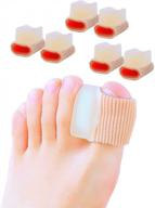 povihome 6 pack gel toe spacer separators(0.6'' thick), bunion corrector for overlapping toe (1st/2nd toe), silicone toe spacers with soft gel lining for hallux & bunion pain relief логотип