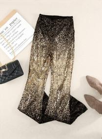 img 1 attached to AZOKOE Women'S High-Waisted Sequin Palazzo Lounge Pants With Wide Bell Bottom Trousers