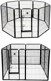 img 1 attached to 🐾 Go Pet Club 32-Inch Heavy Duty Pet Play and Exercise Pen with 8 Panels