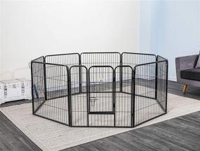 img 2 attached to 🐾 Go Pet Club 32-Inch Heavy Duty Pet Play and Exercise Pen with 8 Panels