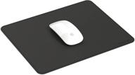 humancentric ultra thin vegan leather mouse pad - 11.25" x 9.25" premium black desk mat for computer, home or office use logo