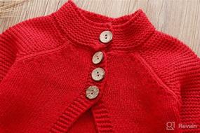 img 2 attached to 🧥 Adorable Toddler Baby Girls Autumn Winter Knitted Sweater Cardigan Cloak: Warm & Trendy Button-Up Thick Coat