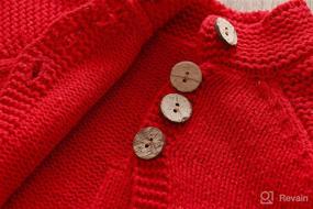 img 1 attached to 🧥 Adorable Toddler Baby Girls Autumn Winter Knitted Sweater Cardigan Cloak: Warm & Trendy Button-Up Thick Coat