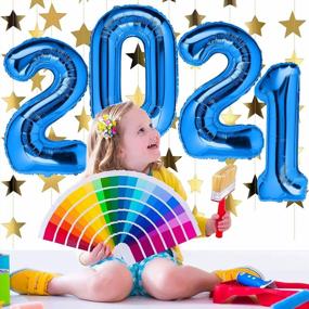 img 1 attached to 40-Inch Reusable Foil Number Balloons For 1St To 22Nd Birthdays - Decorations & Party Supplies