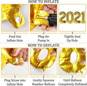 img 3 attached to 40-Inch Reusable Foil Number Balloons For 1St To 22Nd Birthdays - Decorations & Party Supplies