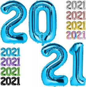 img 4 attached to 40-дюймовые многоразовые воздушные шары из фольги с числами для дней рождения от 1 до 22 дней рождения