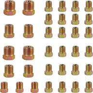 🛠️ 35 pcs brake line fitting kit - muhize brake line nuts assortment for 3/16" (19 fittings) and 1/4" (16 fittings) inverted flares brake line tube логотип