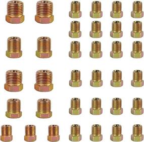 img 4 attached to 🛠️ 35 PCS Brake Line Fitting Kit - Muhize Brake Line Nuts Assortment for 3/16" (19 Fittings) and 1/4" (16 Fittings) Inverted Flares Brake Line Tube