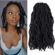 new faux locs crochet hair - 12 inch, 1b; pre-looped, short soft locs braids - pack of 6 with 120 strands - by niseyo logo