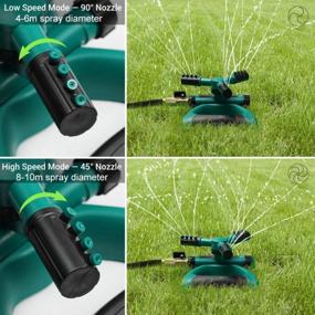 img 4 attached to Automatic Garden Watering System: Riemex 360° Rotating Sprinkler For Lawn Irrigation
