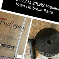 img 1 attached to Heavy-Duty Prefilled Patio Umbrella Base By FRUITEAM - 22Lbs Assembly With 17.5" Round Weight Base And 2022 New Pole Holder For Market Table, Yard, Garden, Deck, And Porch review by Nick Shirodkar
