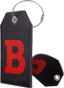 img 3 attached to Leather Luggage Tag Travel Bag Tag Fully Bendable 1 Pcs Set By Casmonal Initial