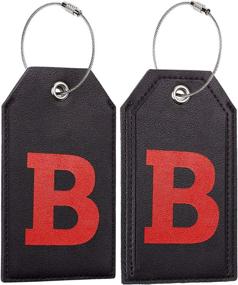 img 2 attached to Leather Luggage Tag Travel Bag Tag Fully Bendable 1 Pcs Set By Casmonal Initial