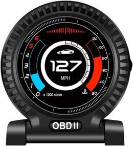 img 4 attached to Digital OBDII Speedometer HUD - ACECAR Car Head Up Display With Vehicle Speed, RPM, Clock & OverSpeed Warning