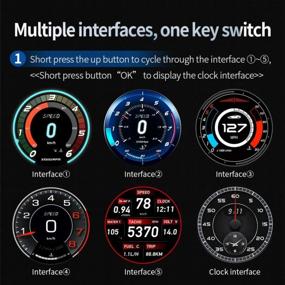 img 3 attached to Digital OBDII Speedometer HUD - ACECAR Car Head Up Display With Vehicle Speed, RPM, Clock & OverSpeed Warning