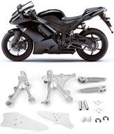 front rider foot pegs bracket for kawasaki zx6r 2005 2006 2007 2008 zx636 2005 2006 logo