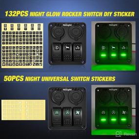 img 1 attached to Nilight 3 Gang Rocker Switch Panel: USB Charger, Cigar Lighter, 12V 24V Toggle Switch - Green Glow, Cars Rvs Trucks - 2 Year Warranty