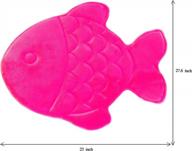 розовый коврик для ванной из пены с эффектом памяти для детей с медленным отскоком, нескользящими и впитывающими свойствами - идеальный рождественский коврик для рыбы для вашей ванной комнаты логотип