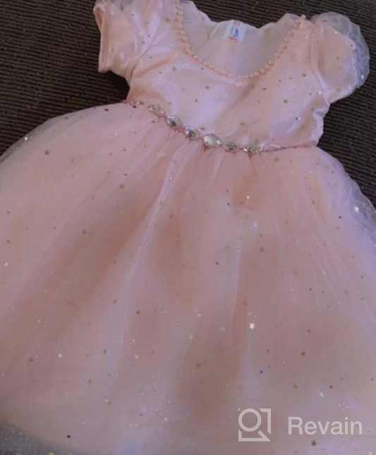 img 1 attached to Weileenice Vintage Sequin Flower Girl Dress with 🌸 Sparkly Rhinestone Tulle - Ideal for Formal Wedding Occasions review by Megan Evans