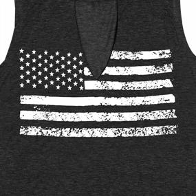 img 1 attached to Women'S Sleeveless V-Neck Tank Top With American Flag Print And Hollow Out Detail