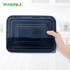 img 3 attached to YANGRUI Reusable To Go Containers - 40 Pack BPA Free Meal Prep Boxes With Lids