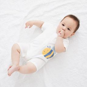 img 2 attached to Soft Cotton Infant Romper Bodysuits 2-Pack For Boys And Girls, Unisex One-Piece Outfit For Babies 0-24 Months By Pureborn