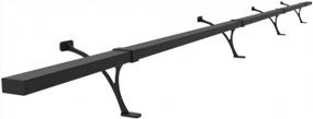 img 4 attached to Upgrade Your Bar Experience With AMSOOM 9 Feet Foot Rail Kit - Heavy Duty Steel Undercounter Mount Hardware For Improved Stability And Comfort - Ideal For Indoor And Outdoor Use In Black Finish