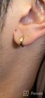 img 1 attached to 14K Gold Plated Hoop Huggie Earrings For Women & Men - Micuco Hypoallergenic Tiny Cartilage Jewelry review by Aaron Leburu