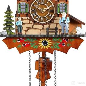 img 1 attached to 🕰️ Vintage Black Forest Cuckoo Clock – Antique Quartz Pendulum Wall Clock for Home Decor