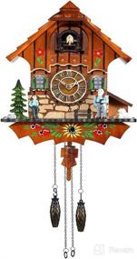 img 4 attached to 🕰️ Vintage Black Forest Cuckoo Clock – Antique Quartz Pendulum Wall Clock for Home Decor