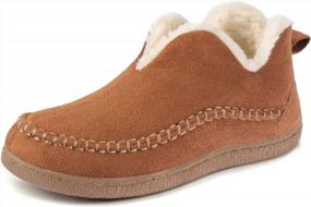 img 4 attached to Cozy Up With Wishcotton'S Women'S Ankle Bootie Moccasin Slippers - Perfect For Winter!