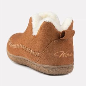 img 2 attached to Cozy Up With Wishcotton'S Women'S Ankle Bootie Moccasin Slippers - Perfect For Winter!