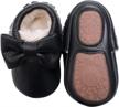 fur-lined baby leather moccasins with rubber sole for cozy winter feet logo