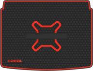 🚗 biosp car rear trunk mat cargo liner for jeep renegade 2015-2019: all-weather black red heavy-duty rubber custom fit - waterproof & odorless logo