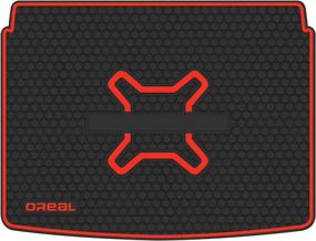 img 4 attached to 🚗 Biosp Car Rear Trunk Mat Cargo Liner for Jeep Renegade 2015-2019: All-Weather Black Red Heavy-Duty Rubber Custom Fit - Waterproof & Odorless