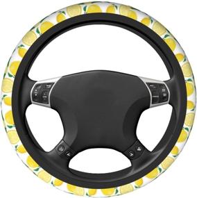 img 3 attached to Summer Lemon Steering Wheel Cover Women Girl Car Universal Accessories Non Slip 15 Inch SUV Trucks Gifts Soft Comfortable (Neoprene)