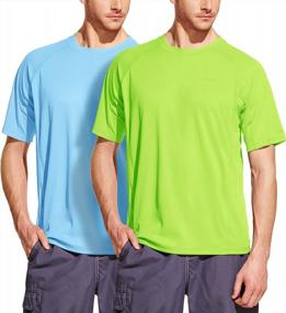 img 4 attached to ATHLIO Men'S Workout Running Shirts - Pack Of 2 Or 3, Quick Dry Sun Protection Athletic T-Shirts For Gym And Running, Short Sleeve Fitness Tee